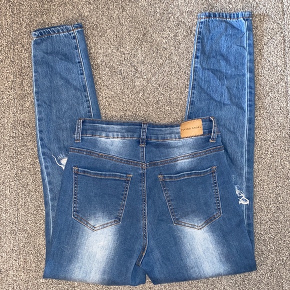 Flying Angel High Waist Distressed Skinny Jeans - Picture 4 of 7